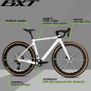 Vélo de gravier en carbone BXT 700C, vélo de route/VTT, câblage interne complet, GRX-600 1X11S, peut être mis à niveau vers un <span class=keywords><strong>groupe</strong></span> <span class=keywords><strong>105</strong></span> R7120/<span class=keywords><strong>105</strong></span> Di2 R7170 - Product Image 1