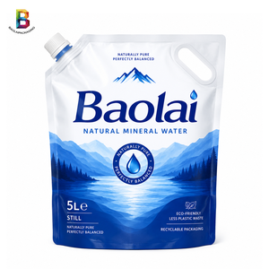 Sachet d'emballage liquide personnalisé imprimé sans BPA, haute barrière, à fond plat, 3L 5L, robuste, avec bec verseur pour <span class=keywords><strong>eau</strong></span> minérale – Fabricant - Product Image 3