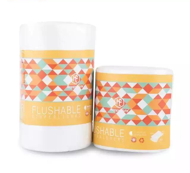 Биоразлагаемый подгузник Happy Flute из 100% бамбука, мягкий двухразмерный подгузник для младенцев