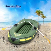 Kayak gonflable en PVC écologique pour 2 personnes, 4m, avec pagaie, pour la pêche, le rafting et les excursions sur le lac