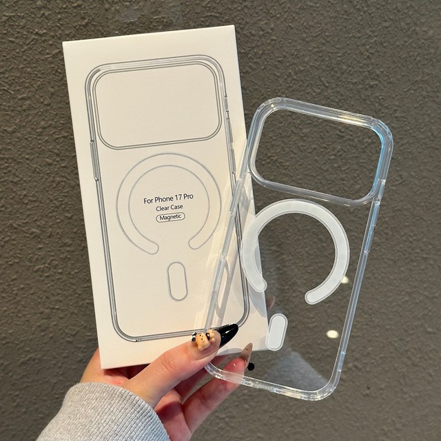 Original Clear Fashion Phone Case for iPhone 18 Pro 17 air 16 15 14 13 12 11 Pro Max Plus 17E Transparent Magnetic Cases Cover