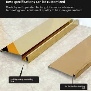 <span class=keywords><strong>Plinthe</strong></span> dissimulée pour maison et appartement modernes en acier inoxydable 304 5cm 8cm 6cm 4cm Bande d'étanchéité pour carreaux Accessoires pour carreaux - Product Image 4