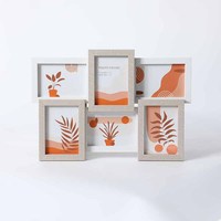 Marco de Fotos de Madera Duradero, Moderno y Minimalista, de MDF, con Múltiples Aberturas, para Decoración Familiar, Estilo Collage para Pared de Galería