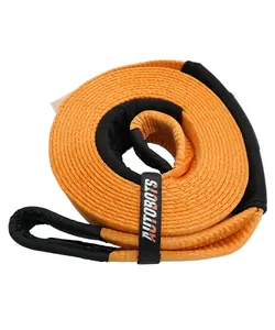 HLS Wholesale 2 Inch X 30 Feet Double Layer 5 Ton Heavy Duty Polyester Tow Strap For Trailer And Emergency Vehicle Recovery