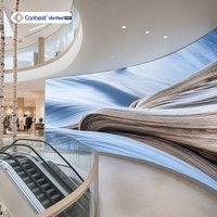 Écran LED flexible d'intérieur CANBEST FL P1.5 P1.8 P2.5, grand écran numérique incurvé pour la publicité dans les centres commerciaux et les atriums