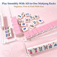 Support de Présentation en Acrylique Transparent pour Mahjong Américain, Vente en Gros Usine, Personnalisé, Haut de Gamme, Portable, Léger, Moderne, avec Poignée Coulissante