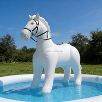 Nouveau design, jouets gonflables géants en forme d'animaux sexy, cheval gonflable blanc à vendre