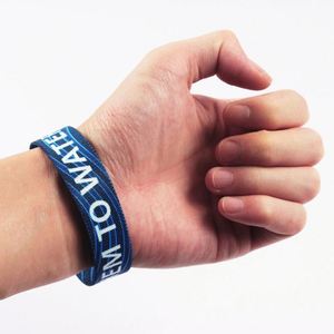 High Quality Printed Logo Fabric <b>Bracelet</b> Sport Custom Elastic Wristbands - Product Image 6
