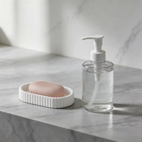 Boîte à Savon Personnalisée Série Rayures Verticales OEM ODM Accessoires de Salle de Bain de Luxe Conteneur à Savon Fabriqué en Usine