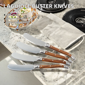 <span class=keywords><strong>Laguiole</strong></span> Spatule à beurre multifonctionnelle en acier inoxydable Coupe-gâteaux épandeur à confiture et <span class=keywords><strong>couteau</strong></span> à fromage - Product Image 3