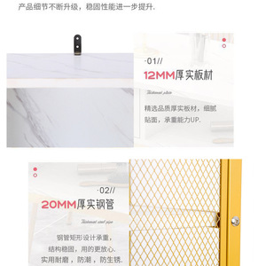 Table de manucure Hongzi, panneau de 12 mm d'épaisseur, tuyau en acier de 20 mm, station de nail art, blanc - Product Image 1