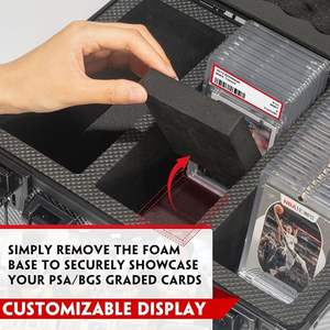 Scatola portaoggetti per carte con classificazione a 4 file verde con 6 divisori per porta carte collezionabili per BGS SGC - Product Image 2