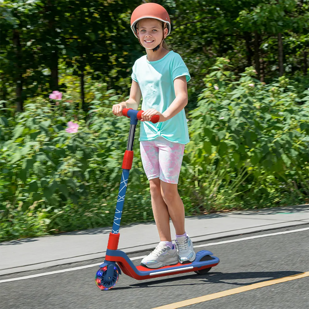 6〜12歳の子供向け2輪電動スクーター、速度高さ調節可能なキッズスクーター