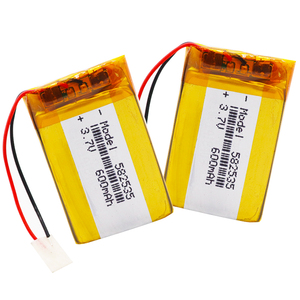 Пользовательский 582535 600 мАч 3,7 в литий-полимерный аккумулятор, литий-ионные аккумуляторные батареи, литий-полимерные аккумуляторы - Product Image 2