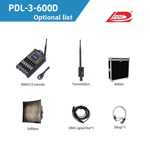 PDL 550W Éclairage LED haute puissance pour photographie et cinéma/télévision, télécommande, température de couleur 2600-6000K, construction en alliage d'aluminium - Product Image 6