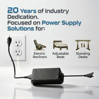 Alimentation électrique AC/DC 29V 5A 150W, chargeur, adaptateur 2 broches pour fauteuil inclinable électrique, canapé, lit élévateur, bureau debout