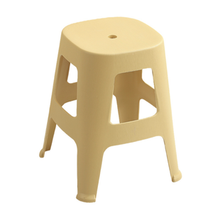 Tabouret pliable en plastique souple de style nordique moderne Low Valent, blanc, portable, polyvalent, en PP, pour la maison, la chambre, l'école, l'hôtel, le parc, l'appartement - Product Image 5