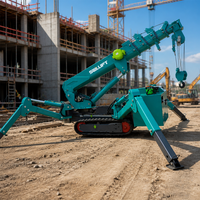 Grue araignée diesel électrique de 4 tonnes à faible pression au sol pour travaux d'entretien et de réparation de plantes en intérieur