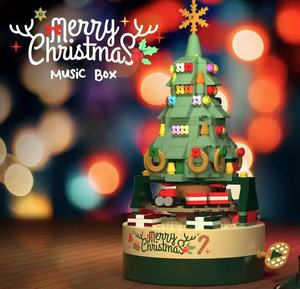 JXB Exquisito Juego de Bloques de Construcción con Caja <span class=keywords><strong>Musical</strong></span> de Árbol Navideño, Juguete de Modelo para Niños Pequeños de 3 a 5 Años y Niños de 5 a 7 Años - Product Image 3