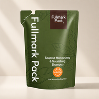 Pochette de recharge personnalisée pour shampoing hydratant et nourrissant, emballage en sachet doypack haute barrière anti-humidité