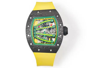 Montre mécanique automatique de luxe de haute qualité, sportive, rectangulaire, en fibre de carbone, avec bracelet en caoutchouc, cadran à aiguilles - Product Image 4