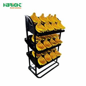Retail Solutions Supermarket Fresh Fruit Display Rack 3 Tier Metal Banana <b>Stand</b> - Product Image 5
