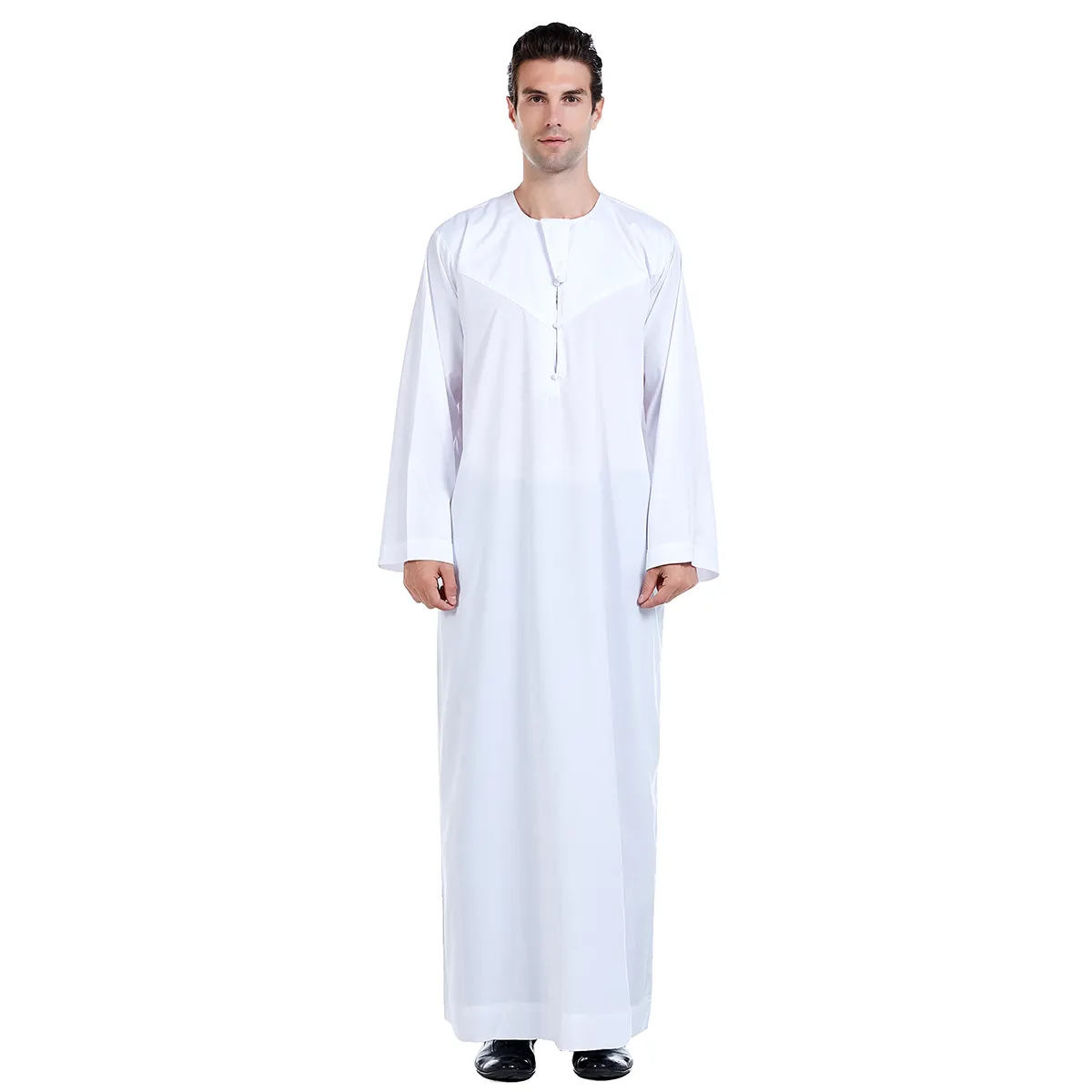 Grosir desain terbaru katun dubai jubba thobe mode Islami untuk pria