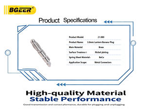 3mm 銅製ランタンヘッドバナナプラグ - RC バッテリー電源用はんだ付け可能な射出成形ピンコネクタ端子 - Product Image 2