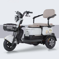 Scooter électrique à trois roues pour handicapés fabriqué en Chine, avec deux sièges arrière, pour adultes