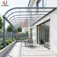 Auvent en aluminium durable pour PC, avec gouttière auto-drainante, anti-décoloration et protection UV, pour portail, couloir, atelier, centre commercial, mur extérieur