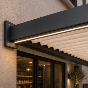 Pérgola Moderna de Aluminio RKOVE RK-C1 de 3*6m con Iluminación LED, Toldo Exterior con Recubrimiento en Polvo para Jardín, Patio, Balcón, Terraza - Product Image 3