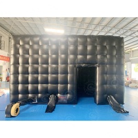 Tente de fête en plein air, location d'événements, chapiteau portable, tente disco cube à LED pop-up, lumières LED gonflables, boîte de nuit