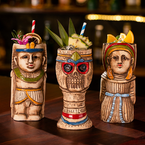 Hawaïen Luau Party Drinkware tasses hawaii tiki décor mignon exotique verre en relief verres à cocktail en céramique - Product Image 2
