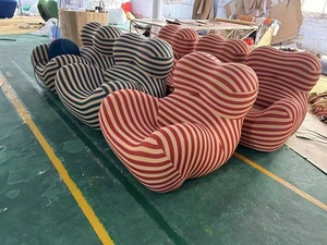 Mom's Embrace Italian Minimalist Sofa Shaped Polyester Fiber Economical Sofa Lazy Reclining Sleeping Leisure Sofa Balcony Sofa - Product Image 2