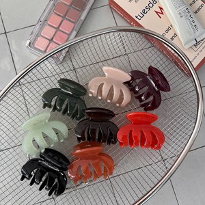 BELLEWORLD Custom Logo Advanced Sense Bright Surface <strong>Burgundy</strong> Plastic <strong>Hair</strong> Clips Women Fashion <strong>Hair</strong> <strong>Accessories</strong> Wholesale - Product Image 2