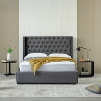 Ensemble de meubles de chambre à coucher, tête de lit moderne, canapé de salon, canapé 2 places, cadre d'hôtel, lit royal en bois massif, lit de soleil