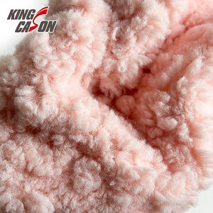 Kingcason Service de qualité Doux pour la peau Mode 100% Polyester Anti-pilule Rose Popcorn Tissu de lapin solide pour la literie - Product Image 5