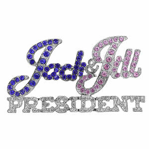 Narin Hollow mektup tasarım hediyeler JJOA yaka <span class=keywords><strong>Pin</strong></span> mavi ve pembe Rhinestone kakma Jack ve Jill Associate broş <span class=keywords><strong>Pin</strong></span> - Product Image 1