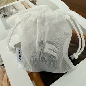 Bolsa de malla de poliéster de alta calidad para compras, bolso de mano de organza, venta al por mayor personalizada, ecológica, transparente, para jabón, café - Product Image 3