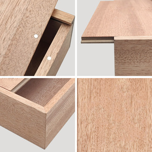 Boîte en bois pour thé blanc de Dongguan avec couvercle coulissant, emballage cadeau haut de gamme, boîte en bois massif personnalisable, impression de logo disponible. - Product Image 4