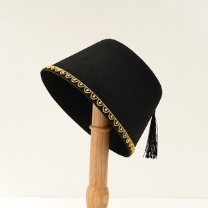 European American Jazz Dress with <b>Red</b> Flat <b>Top</b> Hanging Tassel Non-Woven Fabric Decoration Turquoise Stereotype for Foreign Trade - Product Image 3