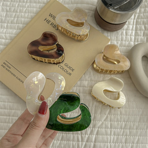 Nuovi Fermagli per Capelli in Acetato Forma Irregolare <span class=keywords><strong>2026</strong></span> Piccola Clip a Squalo Accessori per Chignon per Donne - Product Image 3