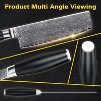 Forme d'olive manche G10 7 pouces 67 couches vg10 couteaux de cuisine japonais couteau nakiri en acier damas avec boîte-cadeau