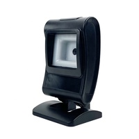 Escáner de código de barras de escritorio inteligente compatible con USB PS/2 2D CMOS omnidireccional montado fijo Express para mercado de efectivo modelo negro