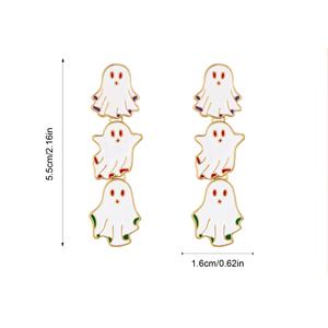 Pendientes de Fantasma Retro de la Colección Little Ghost, Lindos Pendientes de Fantasma para Halloween, Venta al por Mayor de Fábrica para Europa y Estados Unidos, Aleación Principal - Product Image 6