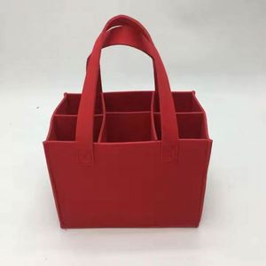 Sac fourre-tout tissé réutilisable personnalisable, sac de rangement en feutre pour vin, motif logo et lettres, idéal pour les affaires, les fêtes et la publicité transfrontalière - Product Image 4