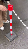 Poteau de signalisation en plastique, sécurité routière, localisateur de stationnement fixe, barricade, piquet de sol, chaîne de suspension mobile, tige de route