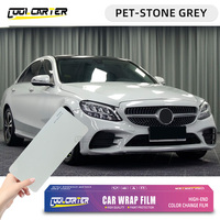 Vinilo Adhesivo para Cambiar el Color de la Carrocería del Automóvil, Gris Piedra PET, Anti-UV, Decoración de Carrocería, Película Protectora
