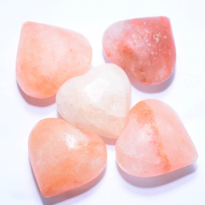 Masajeador de Sal Natural, Piedra de Cristal Rosa Pulida, Herramienta de Masaje Corporal Manual, Accesorio de Cuidado Personal Ecológico Estilo Amor - Product Image 4
