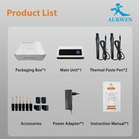 AURWEN Cuchillo Eléctrico Dental de Doble Punta para Laboratorio de Prótesis Dentales, Tallador de Cera con Pantalla Digital de Doble Canal y Control de Temperatura Independiente